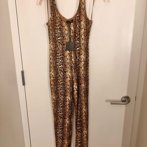 Cotton snakeskin jumpsuit